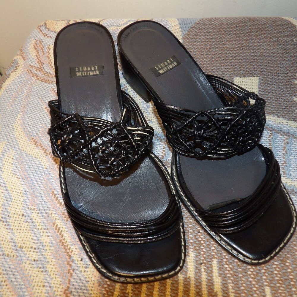 Stuart Weitzman Slide On Sandals Abt Sz 7 - image 1